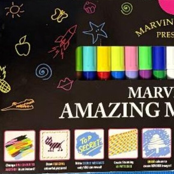 MARVIN'S 25 PACK AMAZING MAGIC PENS / MAGIC ART MAGIC PENS PLUS ERASABLE PENS!! - Picture 2 of 15